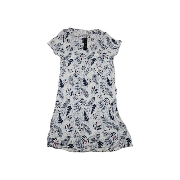 Dresses & Skirts - Step In Style Women's Size‎ Large White Floral Short Sleeve Dress New